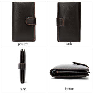 Cartera de Moda con Clip para Billetes y Tarjetero, Personalizable con Logotipo, para Hombre, de Cuero Genuino, Diseño de Diseñador - Product Image 5