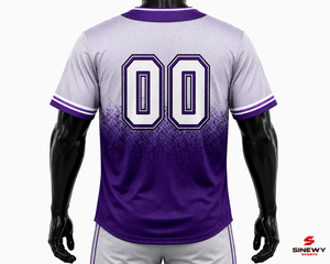 เสื้อเบสบอลผู้ชาย SINEWY SPORTS ชื่อทีม 00 สีม่วงเทา ระบายเหงื่อได้ดี แขนสั้น ทรงปกติ - Product Image 2