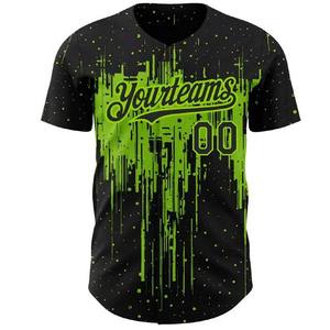Maillot de baseball/softball personnalisé pour homme adulte, col en V, manches courtes, pull-over, imprimé par sublimation, 100% polyester 240g, toutes saisons - Product Image 3