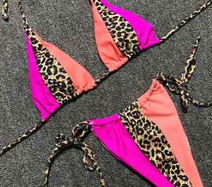 Ensemble de bikini taille haute pour femmes, maillot de bain deux pièces en tissu extensible doux, séchage rapide, tenue de plage pour les vacances d'été - Product Image 6