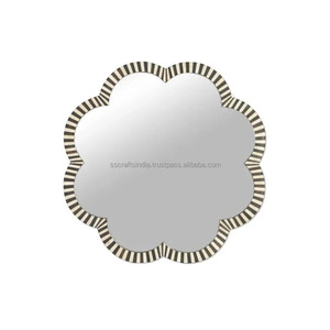 Grand miroir mural en incrustation d'os moderne le plus vendu pour décoration de hall d'entrée ou de chambre à coucher disponible au prix d'usine - Product Image 1