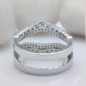 Anillo de compromiso solitario de oro fino de 18 quilates VVS Lab Grown Diamond Classic Eternity Wedding Band para fiestas de aniversario para - Product Image 4