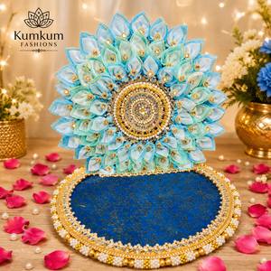 Fondo Decorativo Singhasan Hecho a Mano en India para Laddu Gopal Krishna Ganesha, Templo, Sala de Pooja, Decoración del Hogar, Janmashtami - Product Image 3