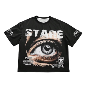 Camiseta Oversize para Hombre, de Algodón, Manga Corta, Hombros Caídos, Estilo Casual y Urbano - Product Image 1