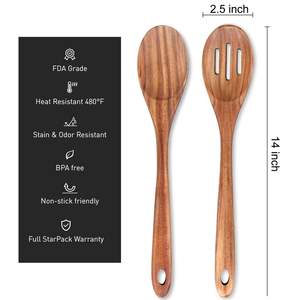 Juego de Cucharas de Madera de la Mejor Calidad, Utensilios de Cocina Hechos a Mano, Cucharas Ecológicas para Cocinar a Precio de Exportación al por Mayor - Product Image 4