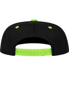 Black Neon Green <b>Flat</b> Brim Snapback <b>Cap</b> For Men Women Adjustable Cotton Baseball Hat Casual Streetwear Premium Quality - Product Image 2