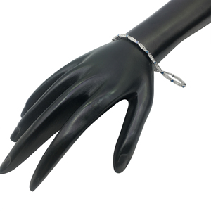 1.76 Cttw Round Cut Natural White Blue Diamond Tennis <b>Bracelet</b> 925 Sterling <b>Silver</b> Bezel Set Diamond <b>Bracelet</b> 7.25 In for Women - Product Image 3