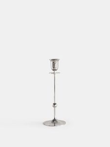 Porte-bougie en métal au design incurvé - Support à bougie en aluminium pour centre de table - Porte-bougie moderne en métal poli - Product Image 2