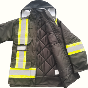 Custom New High Visibility Winter <b>Waterproof</b> Reflective Safety Parka <b>Work</b> Wear - Product Image 2