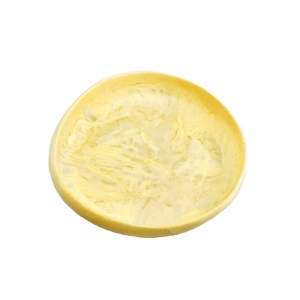 Bol de service décoratif en résine jaune fait main, centre de table moderne, vaisselle de fête, compatible lave-vaisselle, écologique, fabricant direct - Product Image 1