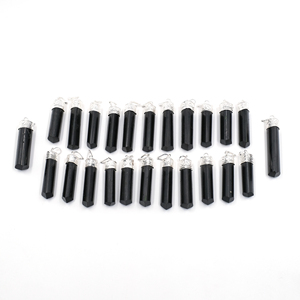 Colgante de Turmalina Negra Natural en Forma de Lápiz de 3 Lados, Gema Pulida, Cristal, Feng Shui, Decoración para el Hogar, Amuleto para Collar - Product Image 4