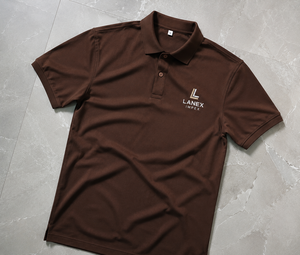Camisa Polo Marrón Personalizada para Hombre |   Polo de Poliéster Premium con Logotipo Bordado |   Camisa de Uniforme Corporativo Transpirable de Secado Rápido - Product Image 6