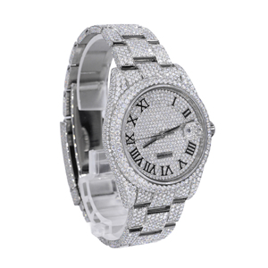 Reloj Iced Out de Moissanita con Diamantes VVS, de Moda Hip Hop, de Acero Inoxidable Premium, Cuarzo, Analógico para Hombre, Correa de 20mm, Esfera de Cristal - Product Image 2