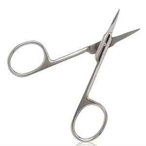 High Quality Curved Extra Pointed Cuticle Scissors Stainless Steel for Nose Hair <b>Beard</b> Trimming Ceramic Handle Sharp Straight - Product Image 4