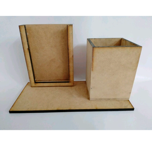 Manufacturer MDF Pen Holder Cup <b>Creative</b> Stationery Holder Ornaments Engraved MDF Pen Cup Decoration Sundry Storage Box - Product Image 2