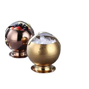 ถังน้ำแข็งสแตนเลสพร้อมที่ยึดสำหรับเครื่องดื่มเย็นและเสิร์ฟเครื่องดื่มเย็นได้ง่ายดีไซน์ทันสมัย - Product Image 1