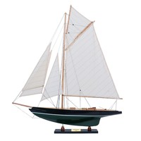 Y070 Pen Duick Modèle de Yacht à Voile Peint à la Main en Bois de Cèdre, Décoration Nautique de Table, pour Collectionneur Maritime, 67Lx13Wx80H cm