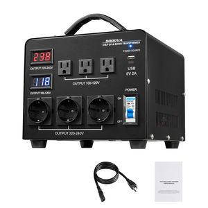 Trasformatore di Potenza Trifase 3000VA per Carichi Pesanti, Convertitore Automatico di Tensione da 110V a 220V e da 220V a 110V - Product Image 1
