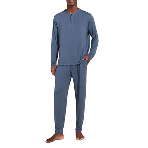 Pijama de Dos Piezas para Hombre, Talla Grande, Personalizable, de Algodón Orgánico, Suave, con Estampado, Manga Larga, Parte Superior e Inferior de Lujo, ODM, para Adultos, 2026 - Product Image 6