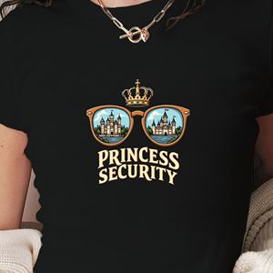Camiseta corta de moda para mujer con diseño de gafas PRINCESS SECURITY - Product Image 4