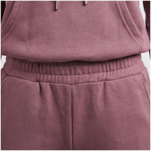 <b>Women</b> 2-Piece Hooded Sweatshirt And <b>Jogger</b> Set Solid Color Ripped Design Casual Tracksuit Autumn Full Sleeve Cotton <b>Fleece</b> - Product Image 5
