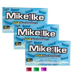 Mike and Ike Sour Blue Raspberry Chewy <b>Candy</b> Theater Box 4.25oz 120g x12 Packs Bulk Sweet and Sour <b>Candy</b> for Wholesale Price - Product Image 1
