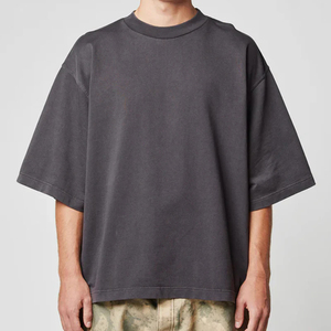 T-shirt à manches courtes pour homme de haute qualité, personnalisé, PUFFIN SPORTS OEM, couleur unie, coupe ample, col rond, tissu en jersey de coton, style décontracté - Product Image 1