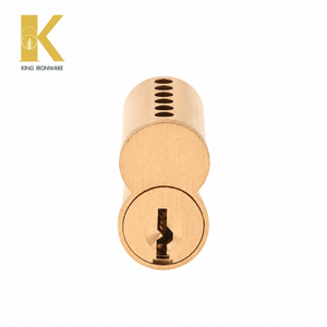 Cylindre de serrure de porte à remplacement rapide, laiton satiné, 7 goupilles, clé D, SFIC, pour la sécurité des portes commerciales - Product Image 2