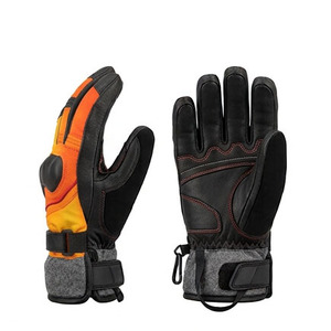 Guantes de Esquí para Hombre, Color Amarillo Naranja Moderno, Ajuste Deportivo, Estilo Elegante, Servicios de Fabricación de Ropa Personalizada - Product Image 4