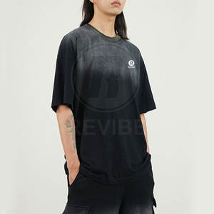 T-shirt délavé au soleil, qualité supérieure, nouveau design, 100% coton respirant, tissu toile, personnalisable pour homme, fabriqué au Pakistan - Product Image 3