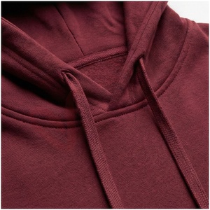 Ensemble de survêtement à capuche pour homme, couleur bordeaux, manches longues, couleur unie, coupe décontractée, vêtements d'automne, respirant, 100% coton, cordon de serrage - Product Image 4