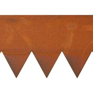 Bordure de jardin en acier résistant aux intempéries, effet métal vieilli, 6 packs - 40 x 6 pouces, séparateur de plantes artificielles pliable - Product Image 3