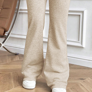 New Fashionable Women's High Waist <b>Flare</b> <b>Leggings</b> Pants Latest Design Comfortable <b>Leggings</b> For Women - Product Image 3
