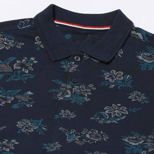 Camiseta Polo de Manga Corta con Estampado Floral para Hombre, Estilo Casual, Transpirable, de Algodón, Corte Regular, MOQ Bajo - Product Image 6