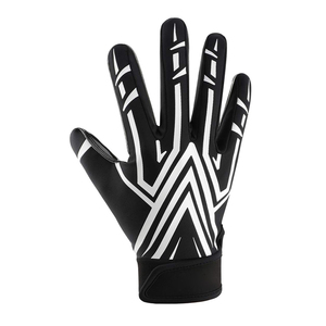 Men American Football Gloves Flexible Wrist Strap Silicone Grip Receiver OEM Custom Sports Wear Gloves - Product Image 2