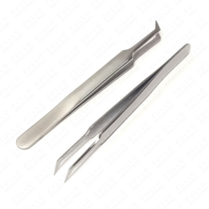 ZULLO INDUSTRIES Stainless Steel Eyelash Tweezers with Custom Logo Pointed Tip <b>Precision</b> <b>Tool</b> for Volume Lash Extensions - Product Image 4
