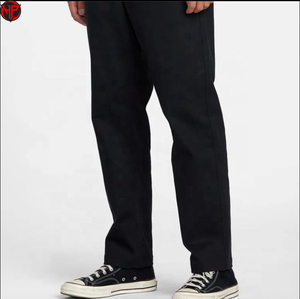 Pantalon chino uni en coton 100% pour homme, coupe droite, taille mi-haute, style hip-hop, couleur unie, pantalon formel - Product Image 5