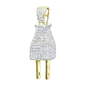 จี้เพชรฮิปฮอปแบบ Iced Out สำหรับผู้ชาย ชุบทอง 18K เงินแท้ เครื่องประดับสำหรับงานปาร์ตี้ - Product Image 1