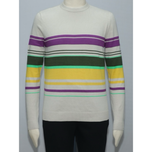 Pull d'hiver personnalisé pour homme à manches longues en maille jacquard géométrique unie, à séchage rapide, respirant, anti-plis et biologique - Product Image 6