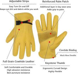 New Arrival Online Sale Safety <b>Gloves</b> Latest Design Safety <b>Gloves</b> Hand Protection Leather Safety <b>Glove</b> - Product Image 4