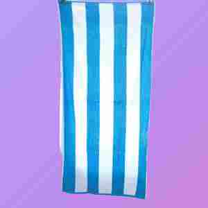 Serviette de plage grande taille tendance à rayures cabana 100 % coton écologique résistante à l'eau et durable - Product Image 1