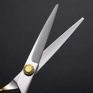 Tijeras de Peluquería Profesionales en Tono Dorado para Mascotas, Tijeras de Entresacar, Tijeras de Corte para Salón, Herramientas de Peluquería para Diestros - Product Image 3