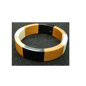 Brazalete Geométrico Irregular Grande de Resina, Modelo Love, Ecológico, Grueso, Apilable, Regalo de Verano para Ella - Product Image 1