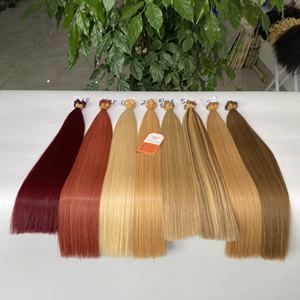 Extensions de cheveux Remy vierges à cuticules alignées, couleurs très demandées, prix de gros, couleur personnalisée, kératine vietnamienne, pointe en I, 1g/pointe - Product Image 3