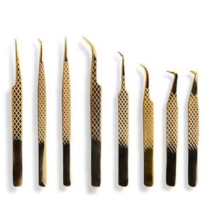 Pince à épiler pour extensions de cils Vired Impex VI-25-4-2, haute qualité, plastique et acier inoxydable, précision, durable, anti-magnétique - Product Image 1