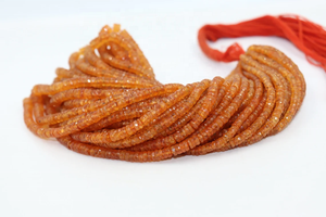 Cuentas con forma de neumático facetado granate Spessartite 4-5mm 16 pulgadas Fanta granate cuentas facetadas para la fabricación de joyas - Product Image 5