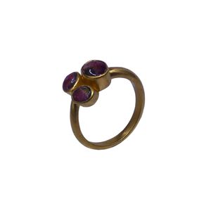 <b>Engagement</b> 925 Sterling Silver Gold Plated Channel Setting Pink Tourmaline Gemstone Women's Classic <b>Ring</b> - Product Image 1