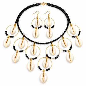 Collares con Colgante de Concha de Cauri Natural, Joyería Artesanal de Playa, Venta al Por Mayor - Product Image 1