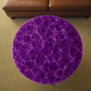 ท็อปโต๊ะหินอะมีทิสต์ทรงกลมสุดหรู ทำด้วยมือจากคริสตัลธรรมชาติ เฟอร์นิเจอร์อัญมณีทันสมัยสำหรับโต๊ะกาแฟ ขายส่ง - Product Image 2