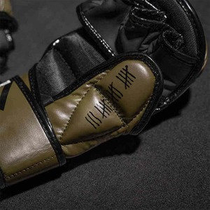 Gants de MMA à séchage rapide, design bouche de requin, en cuir PU, avec fermeture auto-agrippante, support de poignet, unisexe, pour l'entraînement aux arts martiaux, adultes - Product Image 4